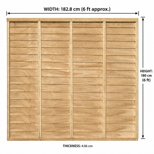 6x6 wooden overlap fence - 6x6,