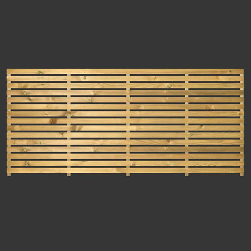 Single slatted fence panel - slatted,