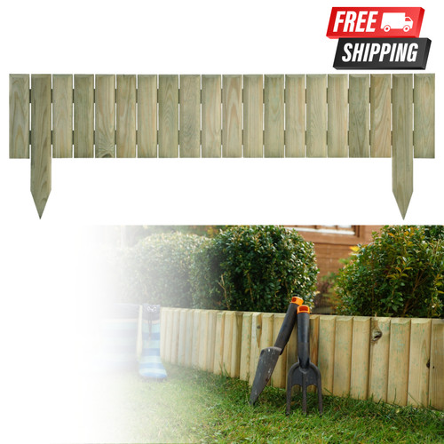 Wooden log picket fence - picket,