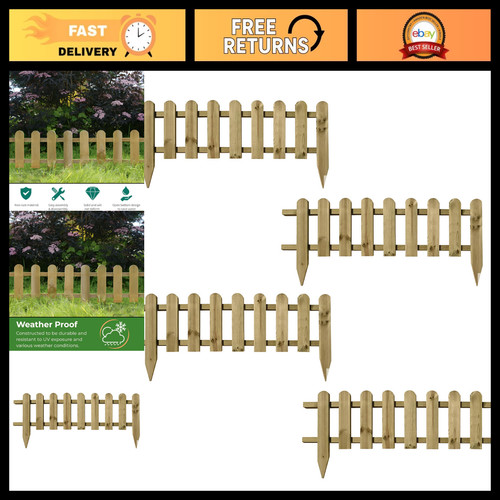 Decorative wooden picket fence - decorative,