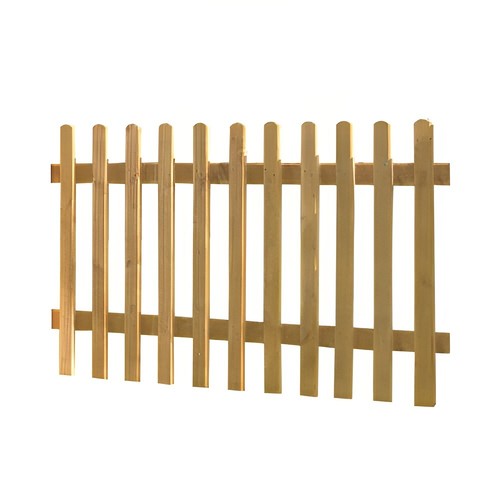 6x3ft wooden picket fence - wooden,