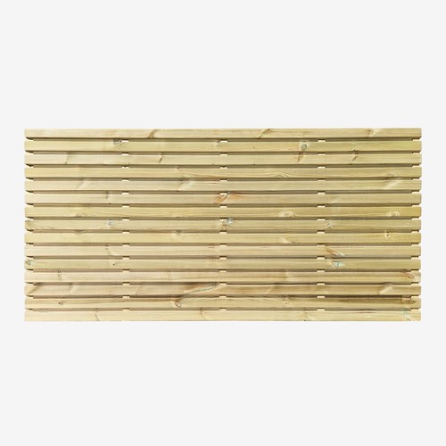 Double slatted fence panel - double,
