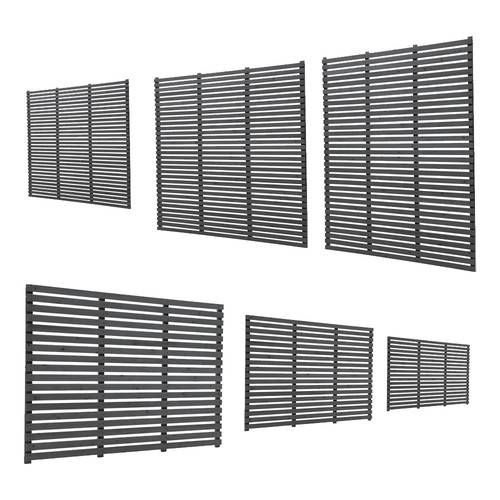 6ft horizontal slatted - slatted, garden