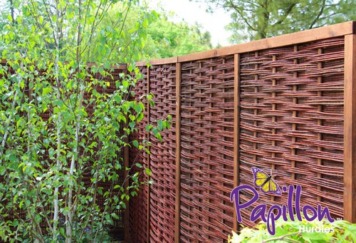 Framed fencing panels woven - fencing,