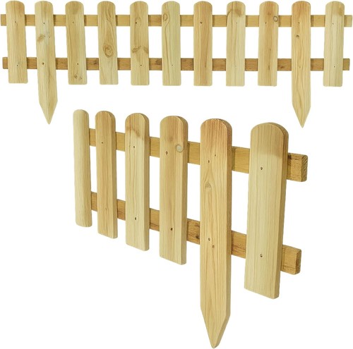 4pc wooden picket fence panels - 4pc,