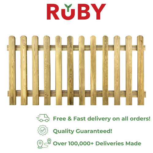 Ruby picket panels - ruby, wooden