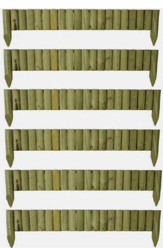 6pcs wooden log roll border - log,
