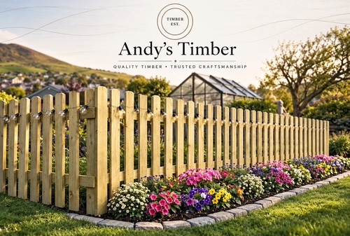 Wooden picket fence - wooden,