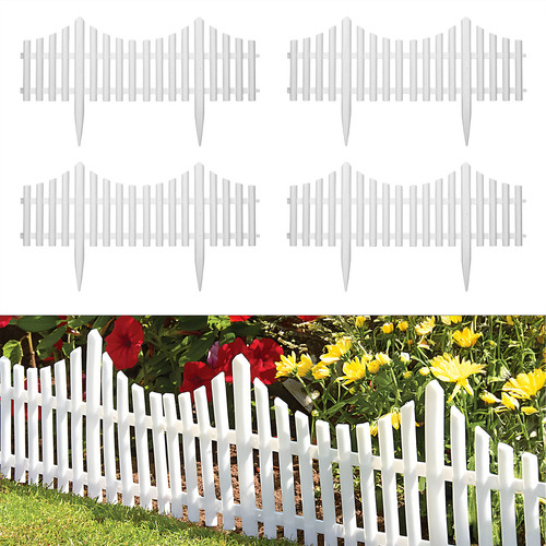 64pc flexible white picket - flexible,