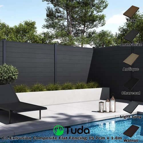 Composite flat fence boards - fence,