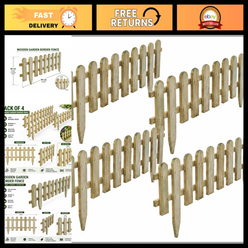 Set wooden garden picket - of,