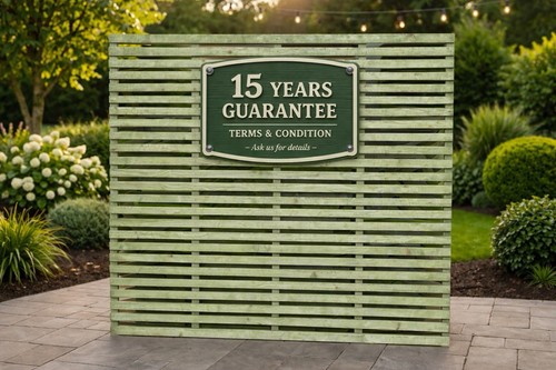 Wooden slatted trellis fence - slatted,